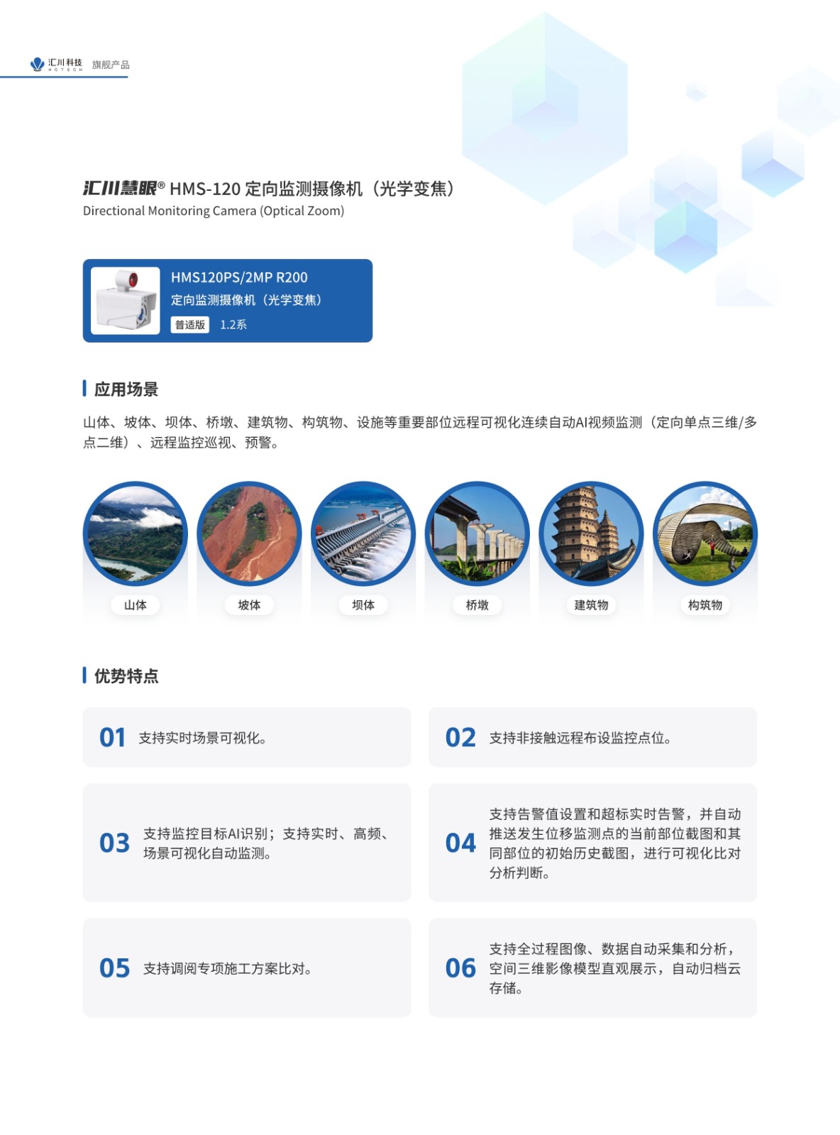 汇川产品定向监测摄像机功能介绍